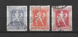 LOTE 1605  ///  GRECIA    YVERT Nº:  189/191    ¡¡¡¡ LIQUIDATION !!!! - Used Stamps