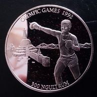 BHUTAN 300 NGULTRUM 1992 SILVER PROOF "OLYMPIC GAMES 1992" (free Shipping Via Registered Air Mail) - Bhoutan