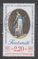 SAINT-PIERRE Et MIQUELON - 200 Ans De La Révolution Française Et Déclaration Des Droits De L'Homme - FRATERNITE - Used Stamps