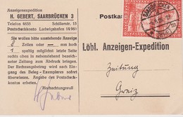 SARRE 1926 CARTE DE SAARBRÜCKEN - Storia Postale