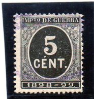 B - 1898 Spagna - Cifra (war Tax) - Impuestos De Guerra