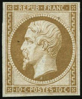 ** N°9e 10c Bistre Réimp - TB - 1852 Louis-Napoleon