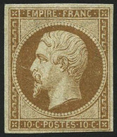 ** N°13A 10c Bistre, Type I - TB - 1853-1860 Napoleone III