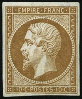 ** N°13A 10c Bistre, Type I - TB - 1853-1860 Napoleone III