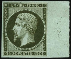 N°17 80c Vert Foncé (essai), Signé Calves - TB - 1853-1860 Napoleon III