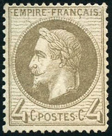 ** N°27A 4c Gris - TB - 1863-1870 Napoléon III Lauré