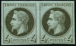 ** N°27Ba 4c Gris Foncé, Paire ND - TB - 1863-1870 Napoleon III With Laurels