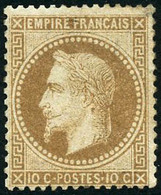 ** N°28B 10c Bistre, Type II - TB - 1863-1870 Napoleone III Con Gli Allori