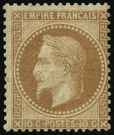 ** N°28B 10c Bistre, Type II - TB - 1863-1870 Napoleone III Con Gli Allori