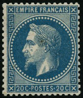 ** N°29B 20c Bleu, Type II - TB - 1863-1870 Napoléon III Lauré