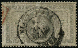 Oblit. N°33 5F Empire - B - 1863-1870 Napoleone III Con Gli Allori