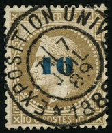 Oblit. N°34 10 Sur 10c Obl Expo Universelle De 89 - TB - 1863-1870 Napoleone III Con Gli Allori