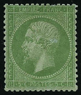 ** N°35 5c Vert Pâme S/bleu, Signé Calves - TB - 1863-1870 Napoléon III Con Laureles
