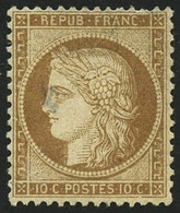 ** N°36 10c Bistre, Signé JF Brun - TB - 1870 Siège De Paris