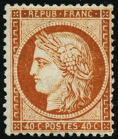 ** N°38 40c Orange, Signé Calves - TB - 1870 Belagerung Von Paris