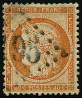 Oblit. N°38d 40c Orange Variété 4 Retouché - TB - 1870 Siège De Paris