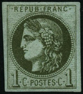 ** N°39B 1c Olive  R2 - TB - 1870 Emissione Di Bordeaux