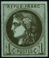 ** N°39Cb 1c Olive Foncé R3 - TB - 1870 Ausgabe Bordeaux