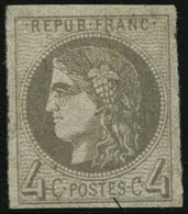 ** N°41B 4c Gris R2, Signé Calves - TB - 1870 Emissione Di Bordeaux