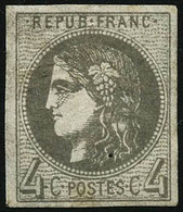 ** N°41B 4c Gris R2 - TB - 1870 Ausgabe Bordeaux