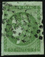 Oblit. N°42Bd 5c Vert Sauge R2 - TB - 1870 Bordeaux Printing