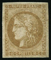 ** N°43A 10c Bistre R1 - TB - 1870 Bordeaux Printing