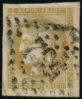 Oblit. N°43Bc 10c Citron R2 - TB - 1870 Bordeaux Printing