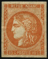 ** N°48 40c Orange - TB - 1870 Emissione Di Bordeaux