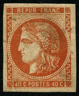 ** N°48 40c Orange - TB - 1870 Bordeaux Printing