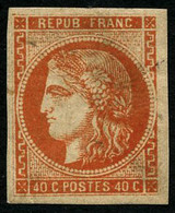 ** N°48 40c Orange - TB - 1870 Emisión De Bordeaux
