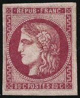 ** N°49 80c Rose - TB - 1870 Bordeaux Printing