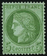 ** N°53 5c Vert Jaune S/azuré - TB - 1871-1875 Cérès