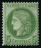 * N°53 5c Vert Jaune S/azuré - TB - 1871-1875 Ceres