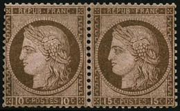 * N°55c 15c Et 10c Se Tenant - TB - 1871-1875 Ceres