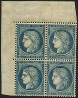** N°60A 25c Bleu, Type I Bloc De 4, Pièce De Luxe - TB - 1871-1875 Cérès