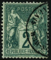 Oblit. N°62 2c Vert - TB - 1876-1878 Sage (Type I)