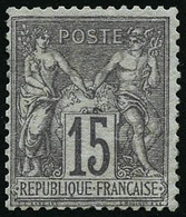 ** N°66 15c Gris, Signé Calves - TB - 1876-1878 Sage (Type I)