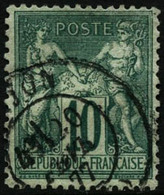 Oblit. N°76 10c Vert - TB - 1876-1878 Sage (Tipo I)