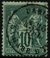 Oblit. N°76 10c Vert - TB - 1876-1878 Sage (Tipo I)