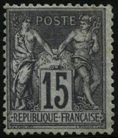 * N°77 15c Gris, Infime Trace De Charnière - B - 1876-1878 Sage (Tipo I)