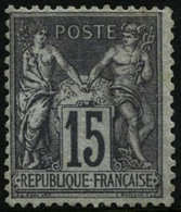 * N°77 15c Gris, Infime Trace De Charnière - B - 1876-1878 Sage (Type I)