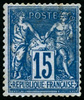 * N°90a 15c Bleu S/bleu - TB - 1876-1878 Sage (Tipo I)