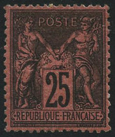 ** N°91 25c Noir S/rouge - TB - 1876-1878 Sage (Tipo I)