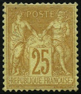 ** N°92 25c Bistre S/jaune, Pièce De Luxe - TB - 1876-1878 Sage (Type I)