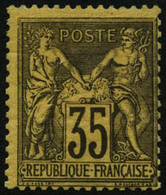 ** N°93 35c Violet Noir S/jaune - TB - 1876-1878 Sage (Type I)