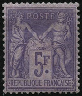 ** N°95 5F Violet S/lilas - TB - 1876-1878 Sage (Tipo I)