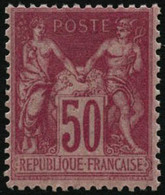 ** N°104 50c Rose, Pièce Luxe - TB - 1876-1878 Sage (Type I)