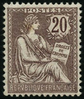 ** N°126 20c Brun-lilas - TB - Autres & Non Classés