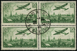 Oblit. N°14 50F Vert, Bloc De 4 - TB - Other & Unclassified