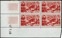 ** N°27 500F Rouge, Bloc De 4 CD 8/7/49 - TB - Airmail